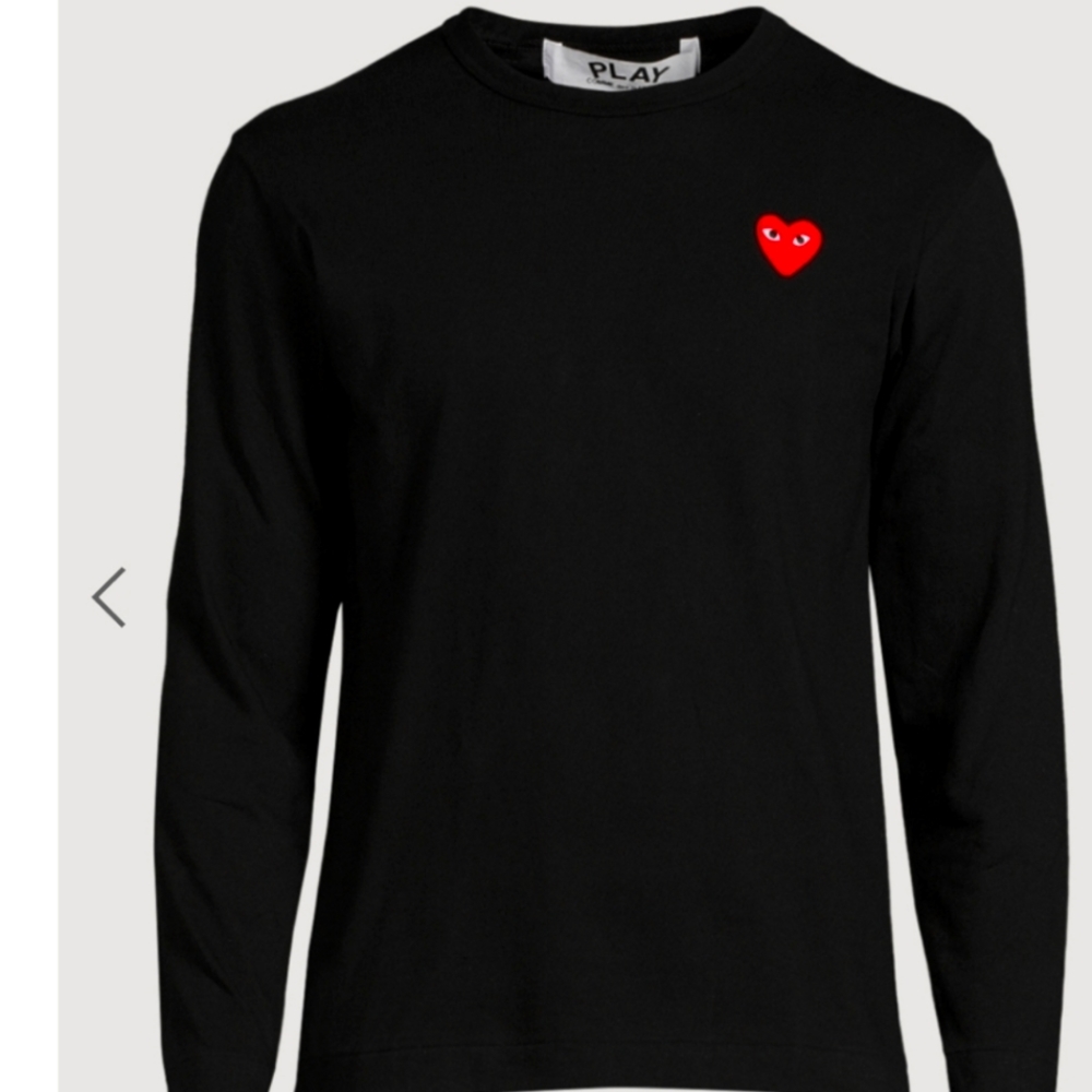 PLAY Commes des Garcons Black Long Sleeve T-shirt